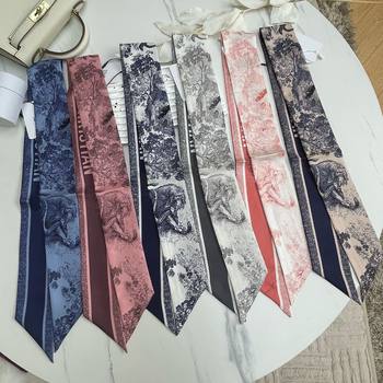 High-Quality New Jungle Ribbon Twill Silk Mulberry Silk Long Scarf Women's Tie Bag Ribbon