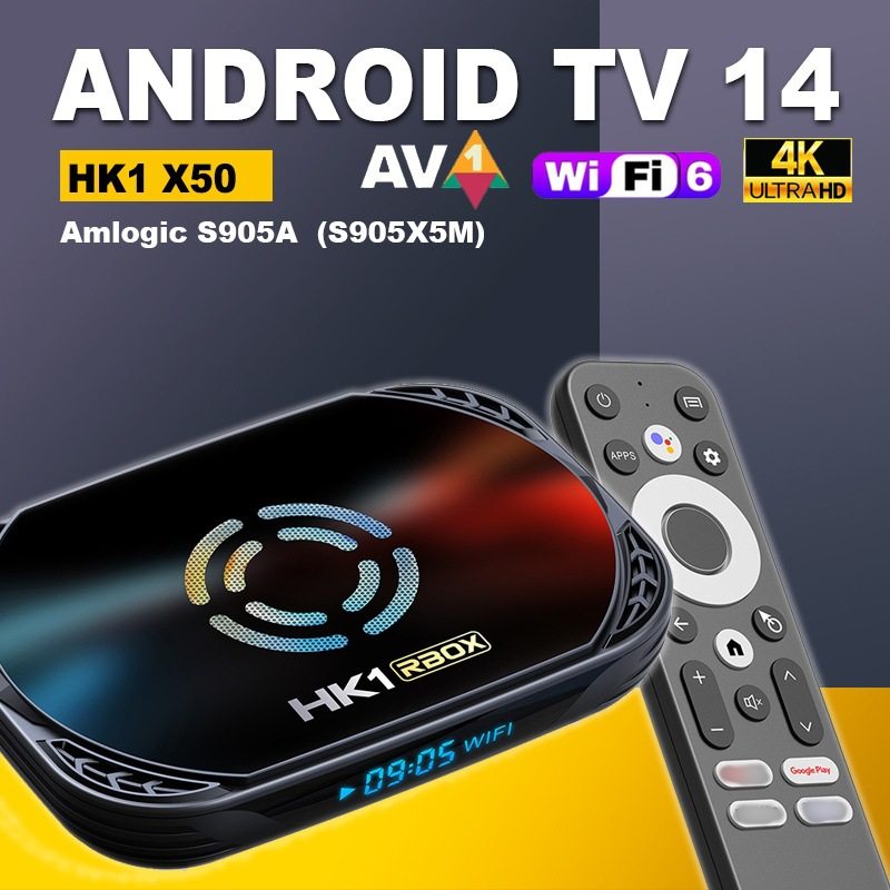 Hk1 X50 Network Set-Top Box S905X5M Android 14 Home Tv Box Hd Cross-Border Tv Box Wholesale