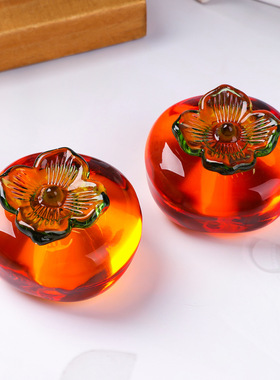 水晶摆件琉璃水果南瓜柿子草莓