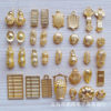Hot selling mini handmade diy alloy ingot peanut melon seeds lucky bag abacus golden turtle jewelry accessories material wholesale