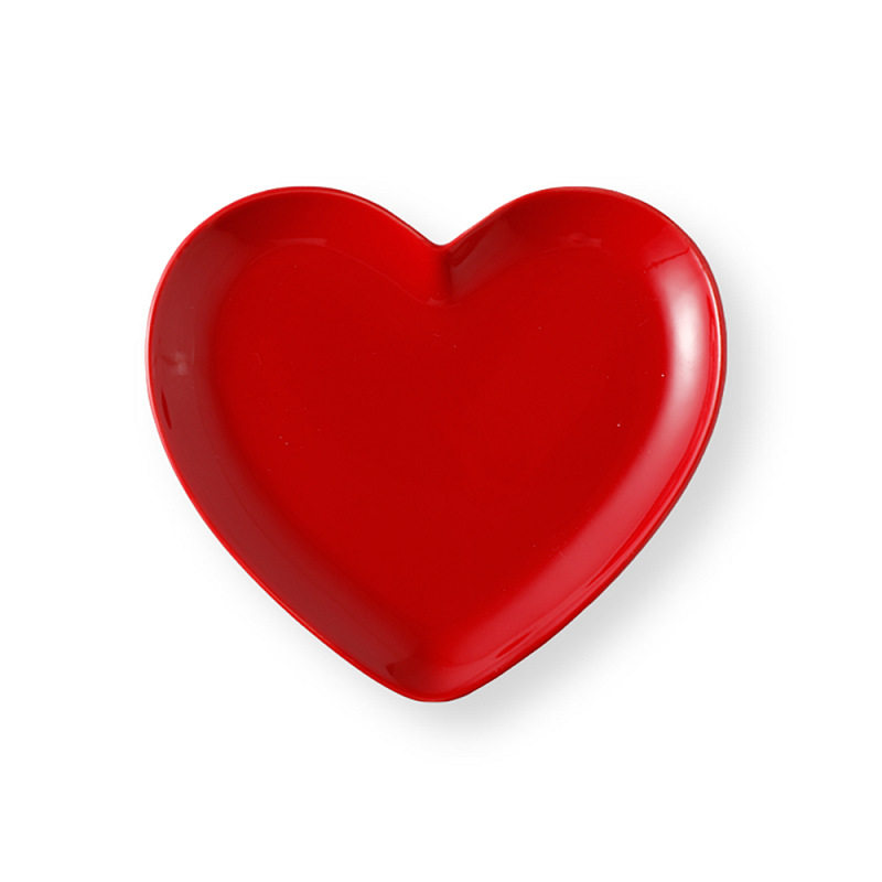 Love Plate, High-Looking Household Dish Plate, Dessert Plate, Oven, Microwave Oven, Baked Rice Plate, Printable Logo Couple Tableware