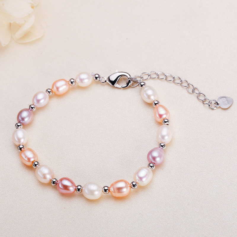 Origin Source Zhuji Freshwater Pearl Bracelet Women's Micro Flaw Small Rice Beads Simple Mother Gift Personalized Best Friend Bracelet