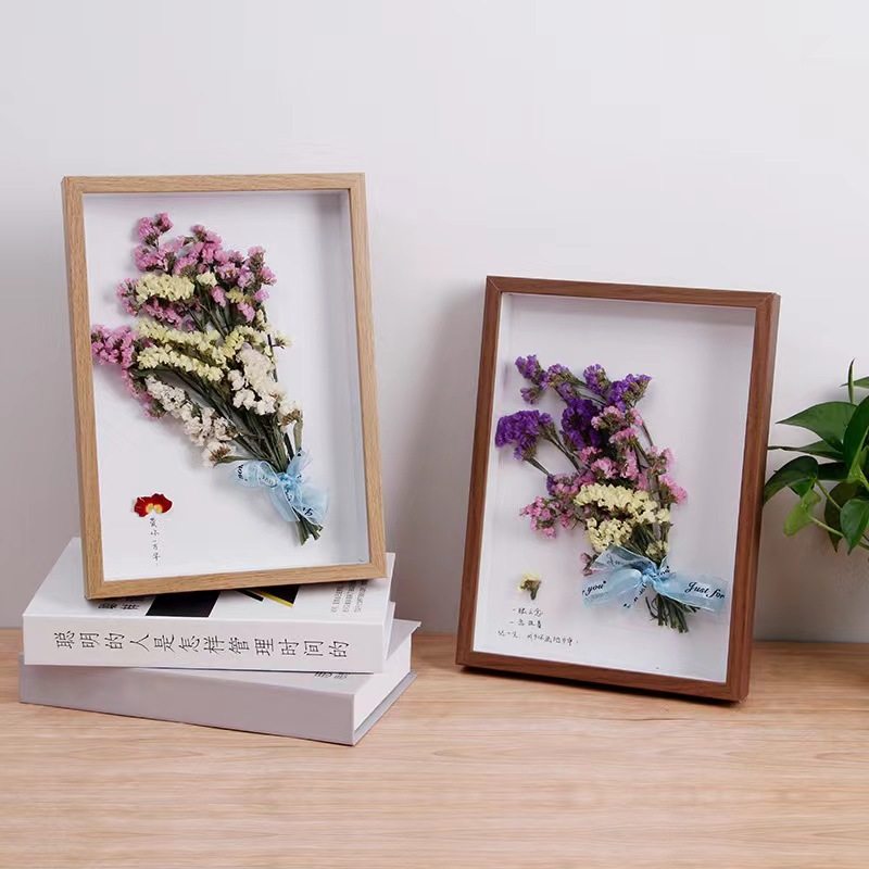 Three-dimensional hollow 5cm dried flower photo frame 68 inch blind box shell butterfly thickened handmade DIY specimen painting frame