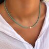 European and American ins style model with fashion fashion style color beads fresh water pearl necklace clavicle chain wholesale women