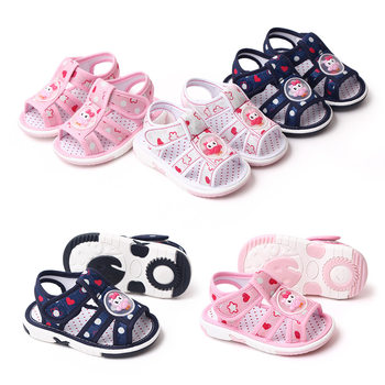 New baby sandals summer non-slip soft bottom baby call shoes breathable boys and girls cloth shoes wholesale MY23-9