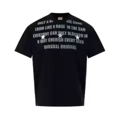 T1256 American High Street Style Unisex Retro Letter Pattern Print Design Men's Round Neck Fitted Short-Sleeved T-Shirt