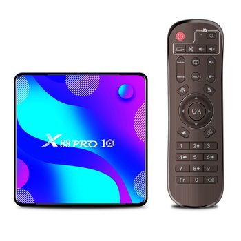 Cross-Border X88Pro10 Network Player Rk3318 with Bluetooth Set-Top Box Wifi High-Definition 4Ktvbox Wholesale