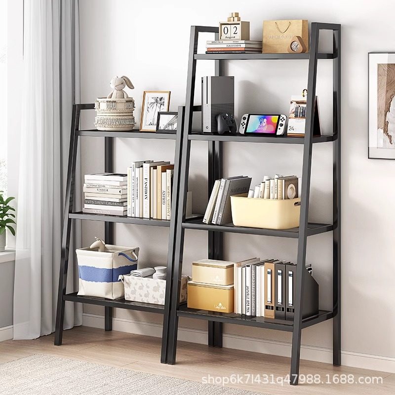 Storage Rack Kitchen Floor Bedroom Trapezoidal Shelf Multi-layer Snack Bookshelf Bathroom Bathroom Storage Rack