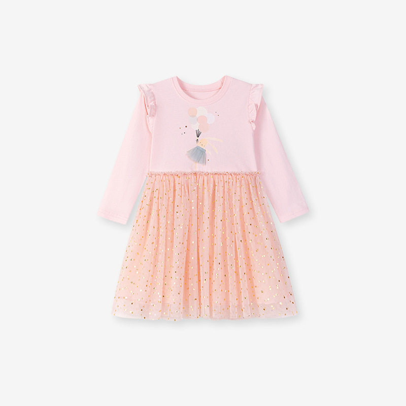 New [Style] Girls' Dress, Autumn Tulle Kids' Skirt, Cute Baby Kids' Dress