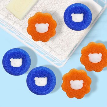 Bear Laundry Ball Washing Machine Sponge Cleaning Ball Sticky Hair Ball Decontamination Laundry Anti-winding Sponge Washing Ball