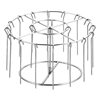 Cross mirror detachable 304 stainless steel air fryer barbecue rack round vertical hanging rack roast skewers stand