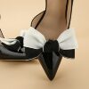 1 Piece Korean Princess Cute Shoe Flower Black and White Double Color Fabric Design Bow Shoe Clip High-End Shoe Flower