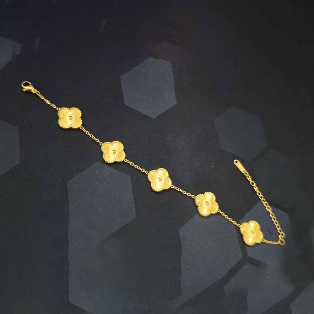 欧美热卖时尚不锈钢金色手镯不易褪色18K不锈钢首饰gold bangles