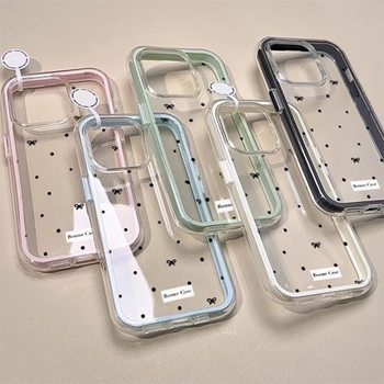 Cold Wind Bowknot Apple 17/16 Pro Max Phone Case iPhone 13 New Model 15 Pro Two-In-One 14/13/