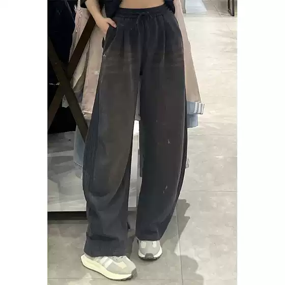 Ia7518Ad Three-Leaf Casual Pants Unisex Fashion Loose Outdoor Sports Pants Spring and Autumn Versatile Scimitar Pants