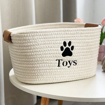 Factory new cross-border dirty clothes basket cotton rope woven storage basket cosmetics sundries finishing storage basket