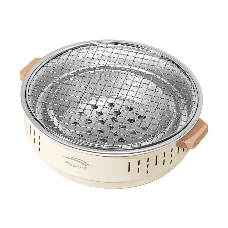 Outdoor Camping Barbecue Grill Stove Set for Tea Brewing, Portable Electric and Charcoal Dual-Use Stove