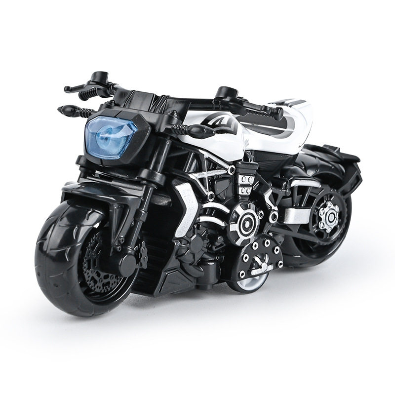 跨境代发儿童玩具男孩宝宝仿真合金摩托车摆件钥匙扣模型玩具车子