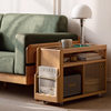 Shun Yi Furniture Solid Wood Side Table Modern Middle Ancient Style Living Room Storage Sofa Side Cabinet Home Retro Mobile Coffee Table