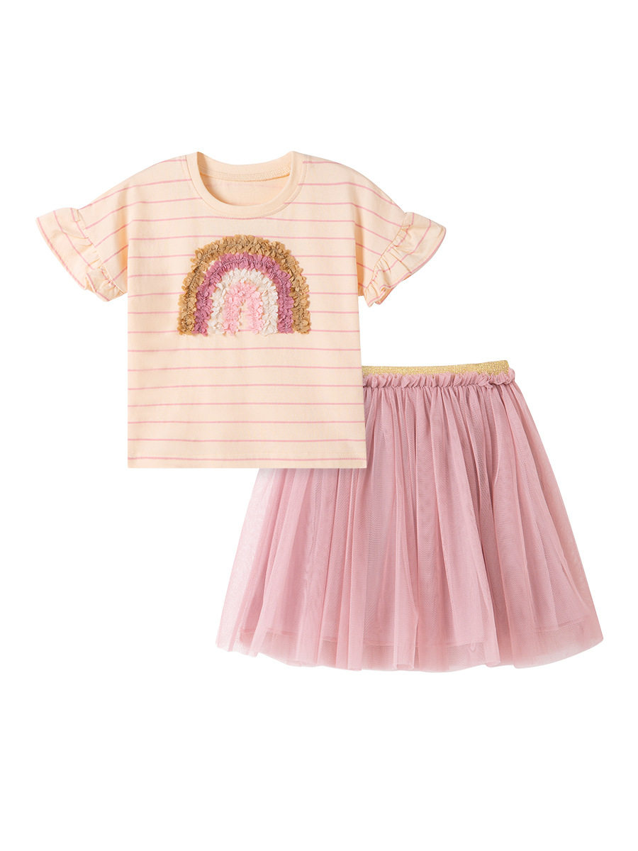 Summer Cute Girls' Dress Set, Cotton Kids' Clothing Wholesale