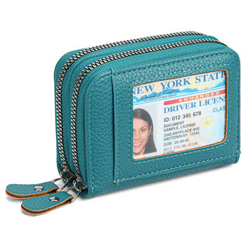 Specially Designed for Cross-Border Ladies, Compact Pu Coin Purse, Simple and Fashionable Multi-Card Slot Multi-Function Card Holder, Double Zipper Card Holder