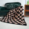 B40 Checkerboard Pattern A-Grade Half-Velvet Blanket Air Conditioning Blanket Office Nap Blanket Sofa Throw Blanket Guesthouse Hotel Blanket