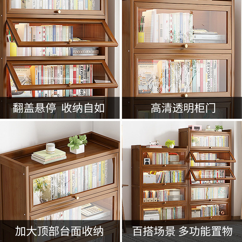 Household simple bookshelf storage rack floor children's study bookcase wall storage cabinet factory direct one-piece delivery