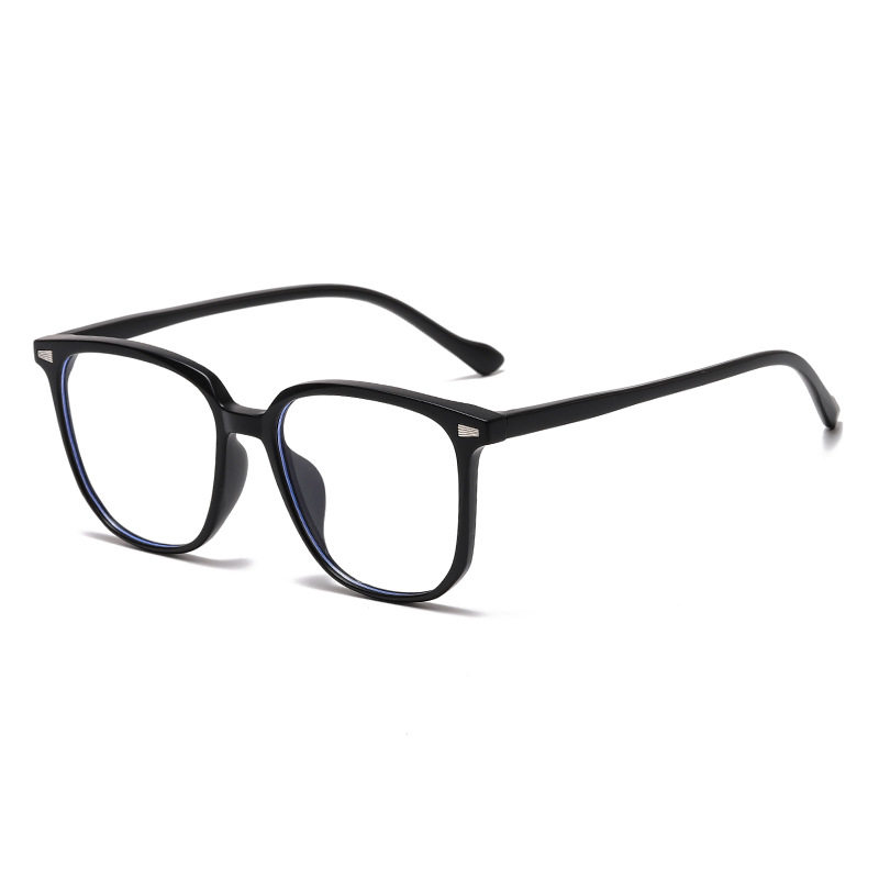 New Square Frame Tr Retro Glasses Frame Xiaohongshu Ins Anti-Blue Light Frame Flat Myopia Glasses for Men and Women 7165