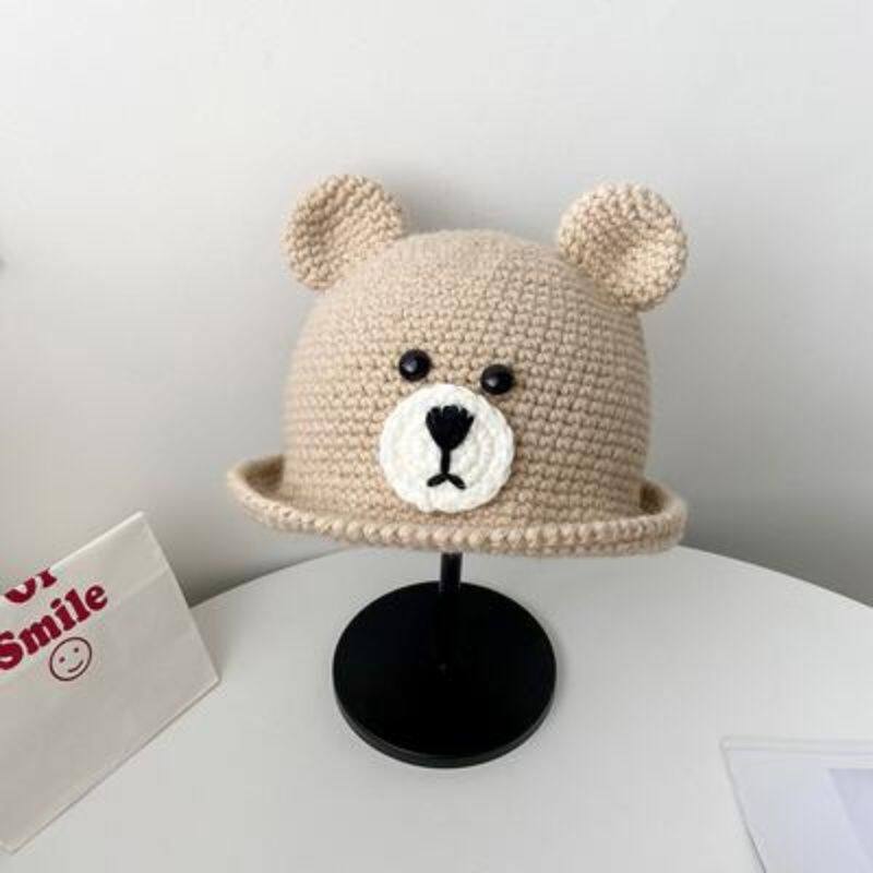 ベージュベアー盆帽