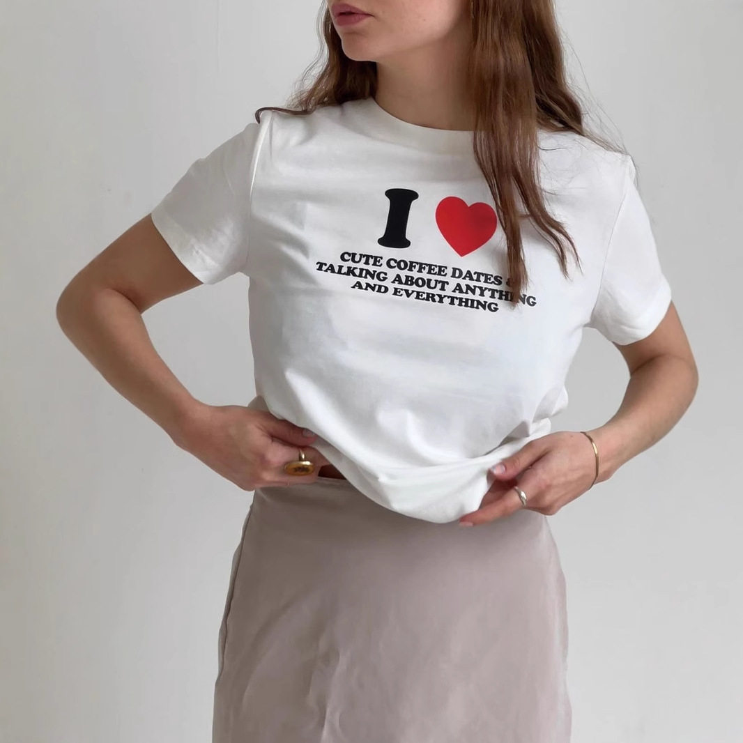 Womens Vintage Graphic T Shirt Casual Loose Fit Round Neck Short Sleeve Cotton Summer Essential Wholesale