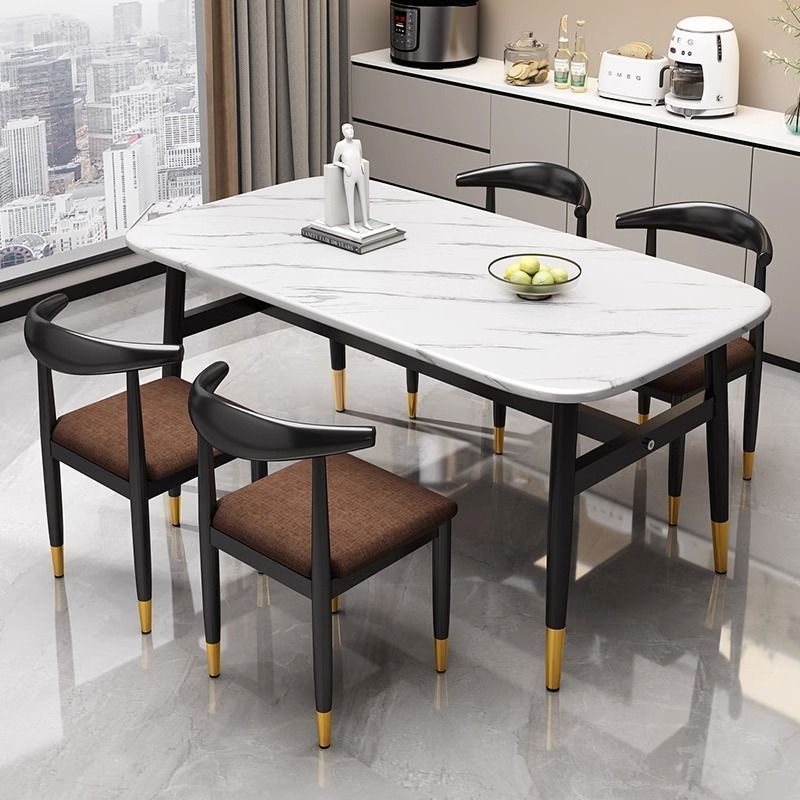 家用餐桌简易组合小户型饭桌出租房简约桌子长方形商用现款扁桌