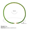 XL882GNG 4.4mm Green Zirconia Necklace