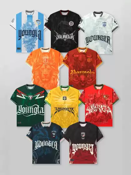 Youngla Co-Branded World Cup Jersey Digitally Printed Short-Sleeved Breathable T-Shirt Fitness Wear 2026 Summer New Style
