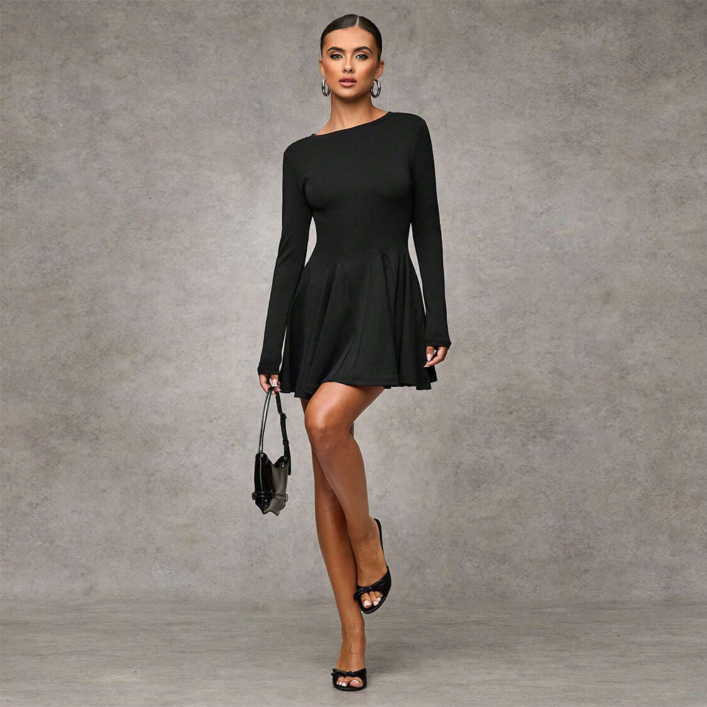 Fashionable Womens Dress Simple Design Slim Fit Youthful Style Spring Summer Collection Wholesale Available