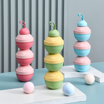 Children's Baby Milk Powder Box Portable Three-Layer Coarse Grain Box Layered Baby Rice Nink Sub-Packing Box Supplementary Food Box Milk Powder Box