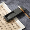 Inkstone Paperweight Can Be Grinded with Ink Calligraphy Special Non-drying Ink Ruler Paperweight Inkstone Natural Raw Stone with Cover Brush Ink