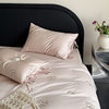 100 Satin Long-staple Cotton Four-piece Princess Style Rose Embroidered Cotton Quilt Cover Bed Sheet Bedding 4