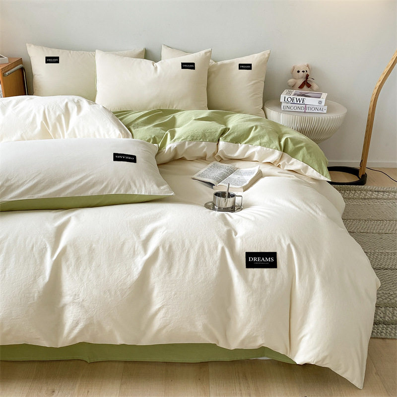 Xinjiang Long-Staple Cotton Bed Four-Piece Set 60S Pure Cotton Quilt Cover Bed Sheets Bed Bed Sheets Student Dormitory Three-Piece Set a