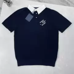 2025 New Summer Version of the Poison Version Original Standard Donkey Pearl Button Woolen Short-Sleeved Polo Shirt T-Shirt for Men and Women