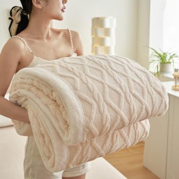 Light Luxury Thickened Blanket Nordic Style Living Room Office Car Cover Leg Shawl Nap Home Student Mattress Floor