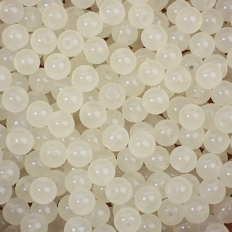 玻璃仿玉圆珠纯色散珠手工diy玉髓手链项链散珠子琉璃珠饰品配件