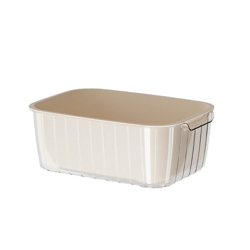 Plastic square double-layer draining basket vegetable washing basket household thickened fruit and vegetable basket water filter basket vegetable washing basin
