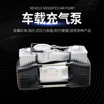 Manufacturers supply car air pump 220V GB plug double cylinder air pump tire metal air pump
