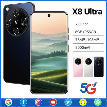 New X8 Ultra Spot Real 4g Cross-Border 7.3inch Large Screen Android Global Version Smartphone 3+16 Hot Sale