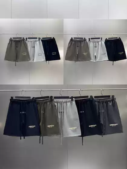 Fog Summer Shorts Multi-Thread Seasonal Essentials American High Street Drawstring Casual Thin Terry Loose Five