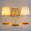 Solid wood fabric usb small table lamp bedroom bedside lamp study dormitory led night light creative atmosphere lamp decoration