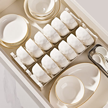 Underglaze Color Bowl and Plate Set, High Aesthetic Value, Simple Household Ceramic Bowls, Plates, Chopsticks, Soup Bowls, Noodle Bowls, Rice Bowls