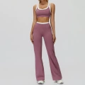 3129 bra + 3129-2 wide-leg bell-bottom pants - roland purple