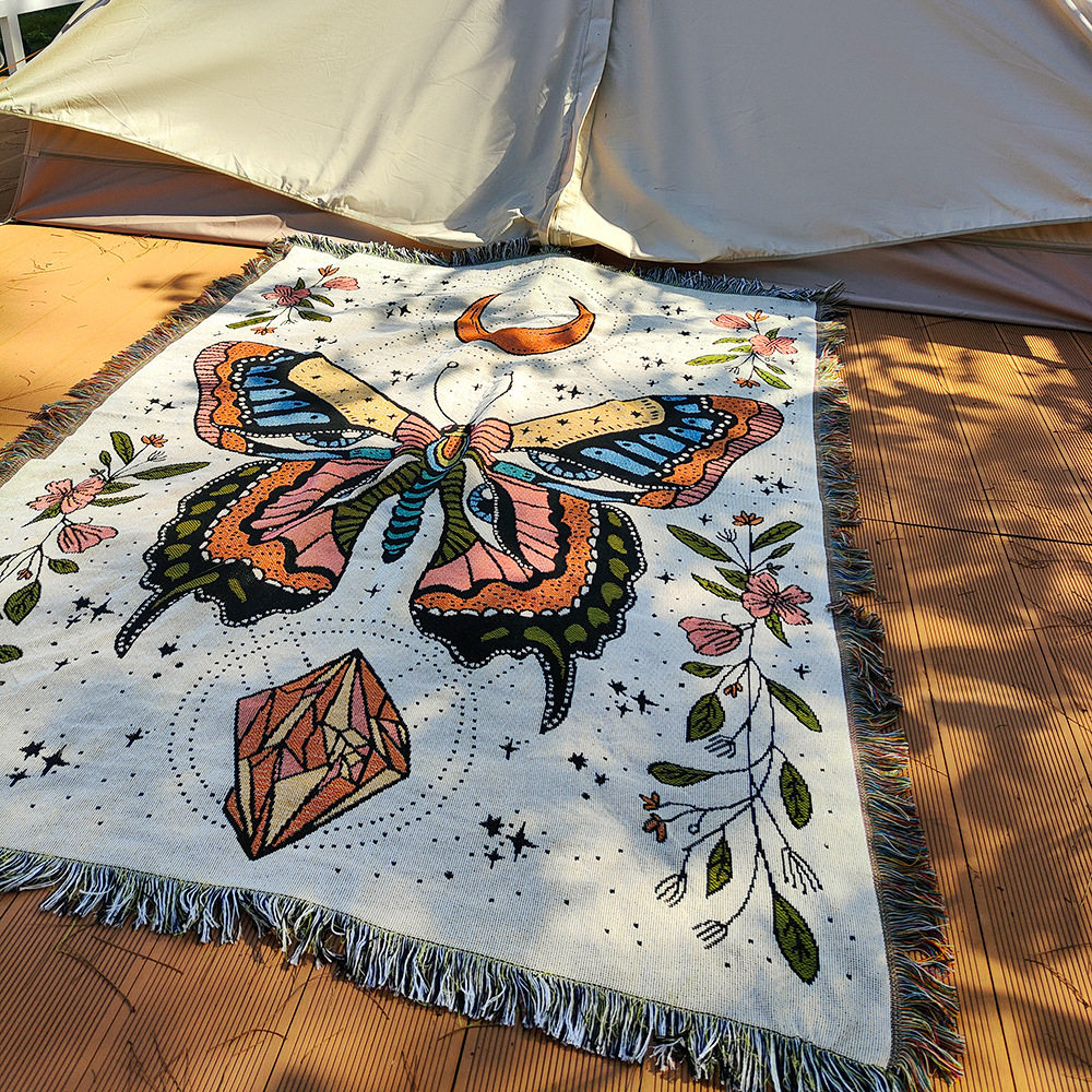 camping blanket camping camping line blanket bohemian blanket sofa blanket checkerboard blanket outdoor camping blanket