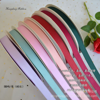1.6cm Polyester-Cotton Ribbon Thickeneded Double-Sided Polyester-Cotton Ribbon Hair Accessories Clothing Edge Material Accessories Spot Wholesale